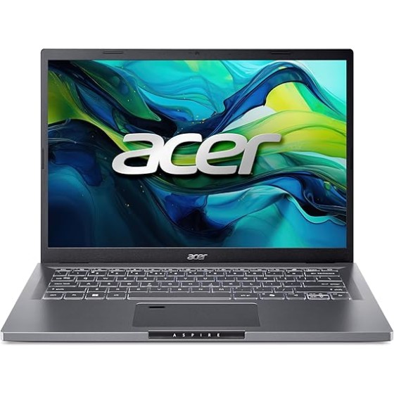 Acer Aspire 14 Laptop | 14.0" WUXGA 1920x1200 IPS | Intel Core 7 Processor 150U | NVIDIA GeForce RTX 2050 | 16GB DDR5 | 1TB SSD | Wi-Fi 6E | AI PC | Copilot Key | Fingerprint Reader | A14-51GM-771W